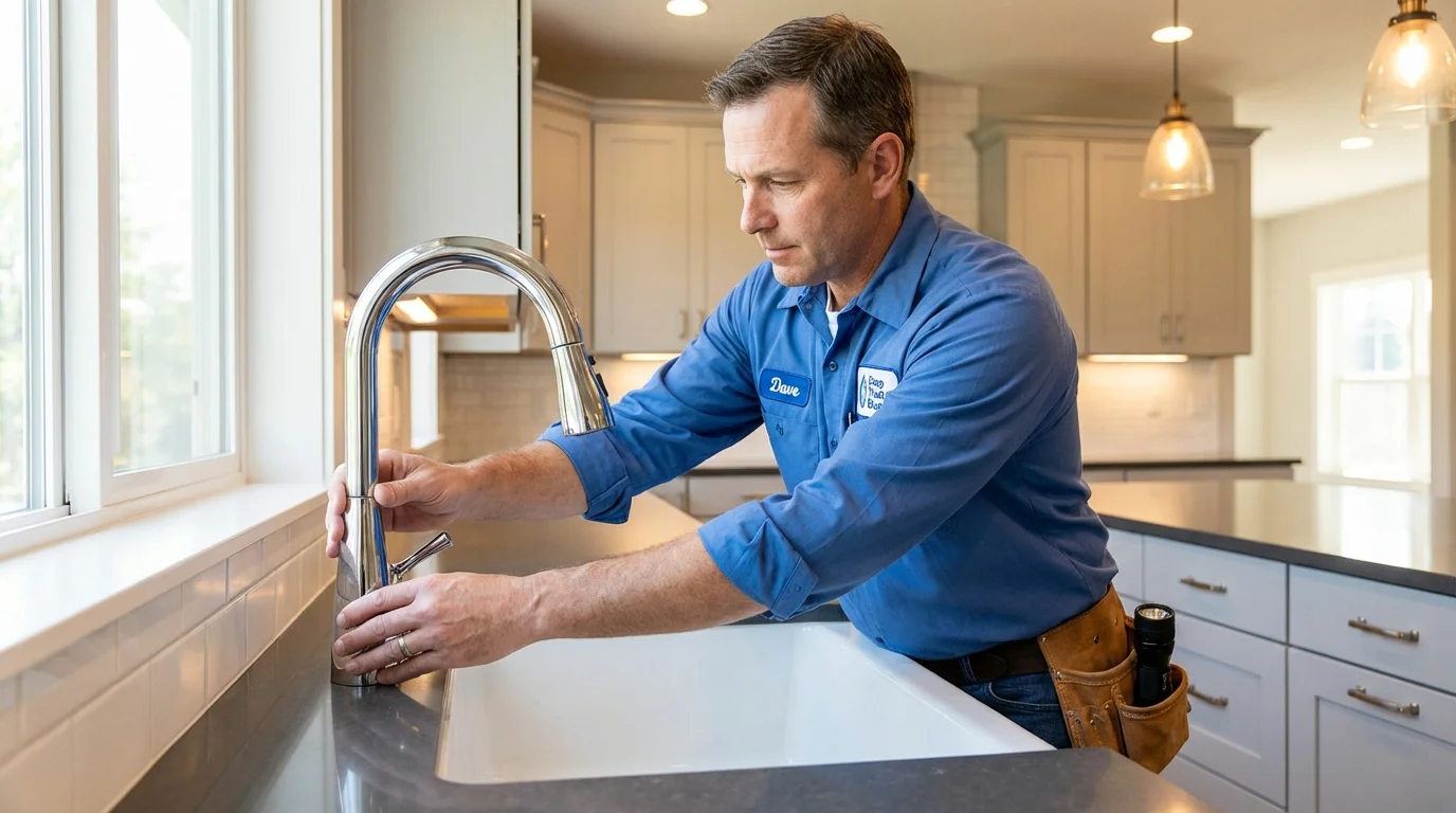 Kitchen faucet installation by Johns Plumbing LLC in Mulberry